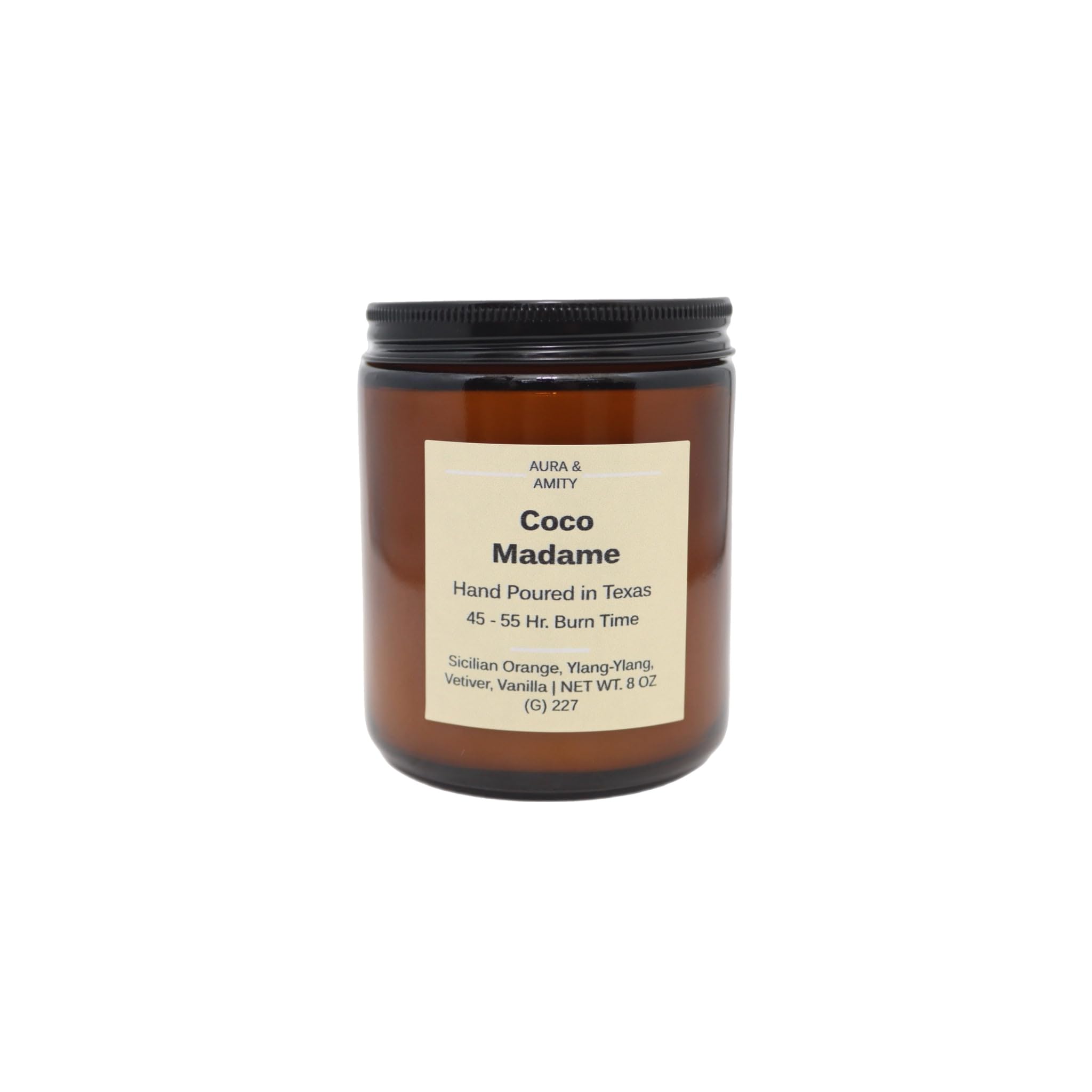 Aura & Amity Coco Madame Soy Candle | Hand-Poured Decorative Candle for Home Décor | Made in USA