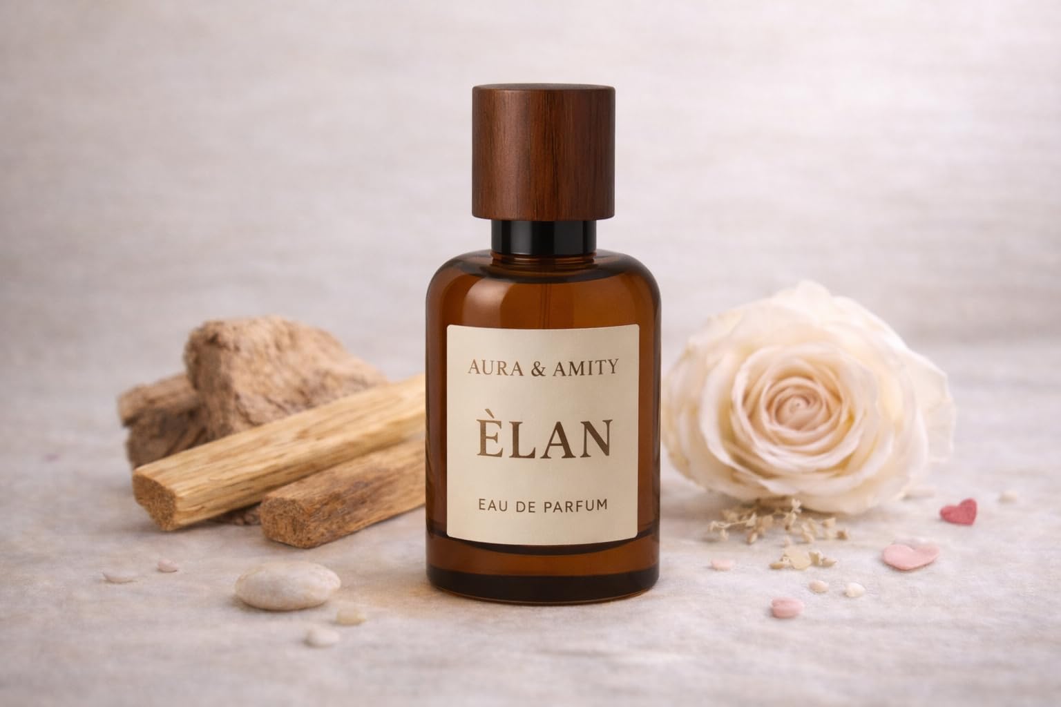 Aura & Amity Élan Eau de Parfum for Women – 50 ml Long-Lasting Luxury Perfume | Sandalwood & Palo Santo Scent | Elegant Everyday & Special Occasion Fragrance | Handcrafted in the USA