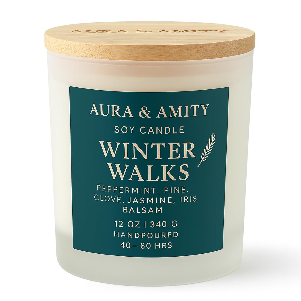 Aura & Amity Holiday Candle Collection – 12 oz Soy Candles