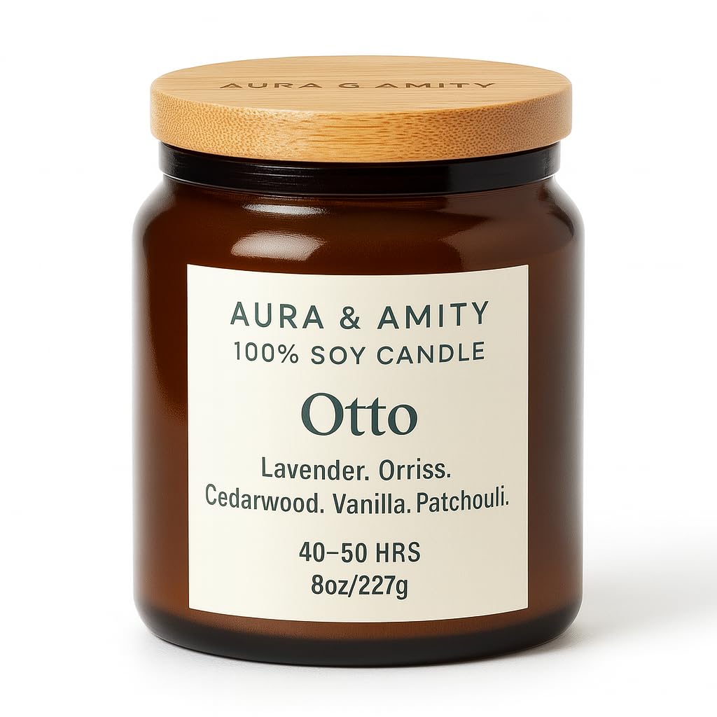 Aura & Amity Otto Soy Candle | Hand-Poured Decorative Candle for Home Décor | Made in USA