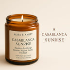 Aura & Amity Casablanca Sunrise Soy Candle | Hand-Poured Decorative Candle for Home Décor | Made in USA