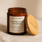 Aura & Amity Casablanca Sunrise Soy Candle | Hand-Poured Decorative Candle for Home Décor | Made in USA