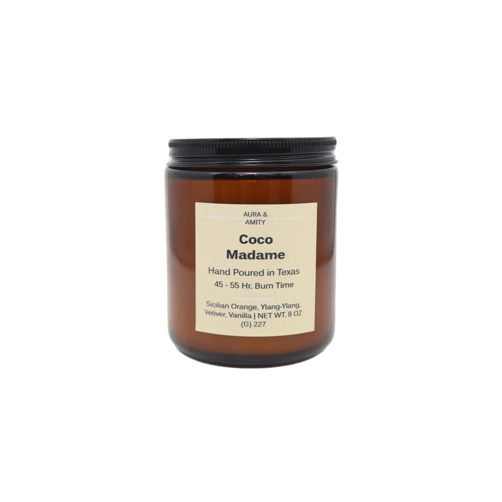 Aura & Amity Coco Madame Soy Candle | Hand-Poured Decorative Candle for Home Décor | Made in USA