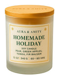 Aura & Amity Holiday Candle Collection – 12 oz Soy Candles