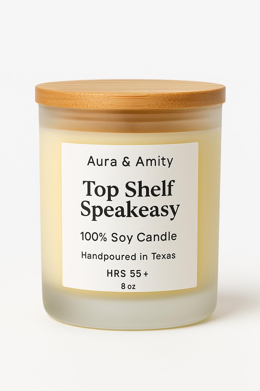 Aura & Amity Top Shelf Speakeasy Soy Candle | 12 oz Hand-Poured Decorative Candle for Home Décor | Made in USA