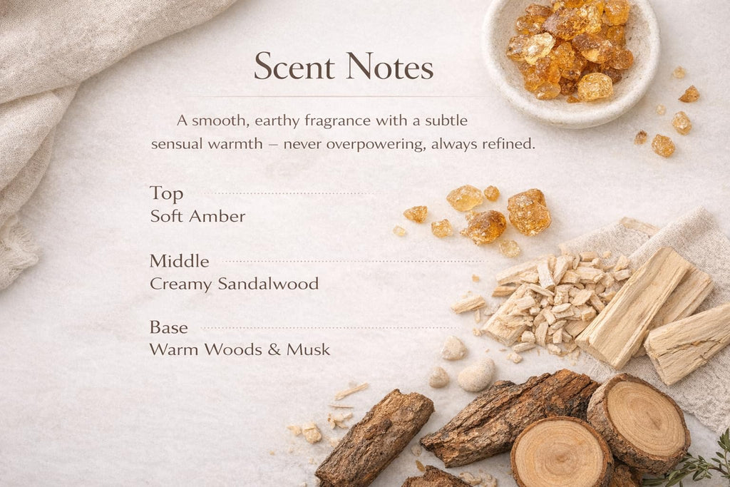 Aura & Amity Amber Santal Soy Candle | Hand-Poured Decorative Candle for Home Décor | 8 oz | Made in USA