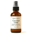 Aura & Amity Coconut Lime Room & Linen Spray – Handmade Luxury Home & Fabric Fragrance Mist, Long-Lasting Eco-Friendly Amber Bottle