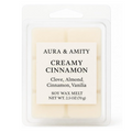 Aura & Amity Creamy Cinnamon Soy Wax Melts – Handcrafted Wax Cubes for Warmers, Long-Lasting Eco-Friendly Home Fragrance