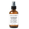 Aura & Amity Damson Sunset Room & Linen Spray – Handmade Luxury Home & Fabric Fragrance Mist, Long-Lasting Eco-Friendly Amber Bottle
