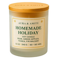 Aura & Amity Homemade Holiday Candle – 12 oz Hand-Poured Soy Candle, Large Christmas Candle, Long-Lasting Luxury Home Fragrance