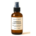 Aura & Amity Luxury Room & Linen Spray – Handmade Amber Lavender Fabric & Home Fragrance Mist, Long-Lasting Eco-Friendly Aromatherapy, Made in USA