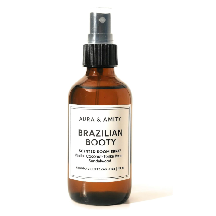 Aura & Amity Luxury Room & Linen Spray – Handmade Brazilian Booty Fabric & Home Fragrance Mist, Long-Lasting Eco-Friendly Aromatherapy, Made in USA
