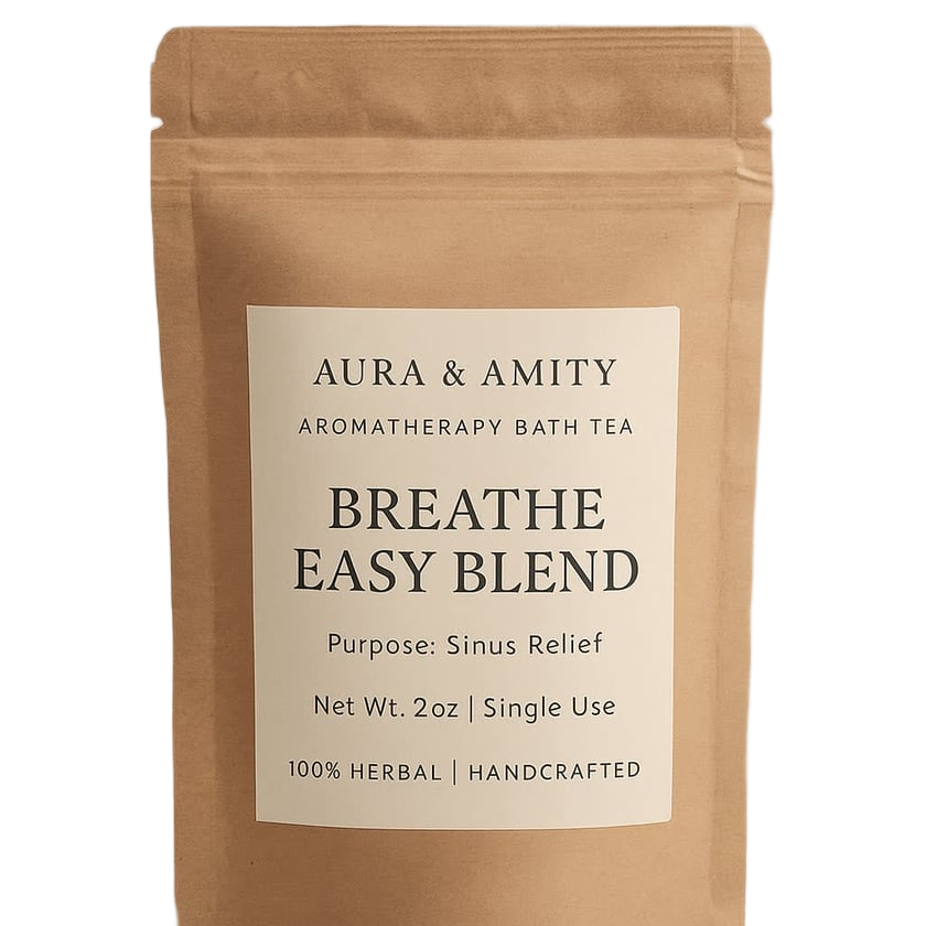 Breathe Easy Blend – Aromatherapy Bath Tea for Sinus Relief | 100% Herbal, Handcrafted Respiratory Wellness Soak
