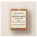 Coffee Shop Scented Soy Wax Melts – Hand-Poured in Texas | Phthalate-Free, Café-Inspired Home Fragrance Cubes for Warmers