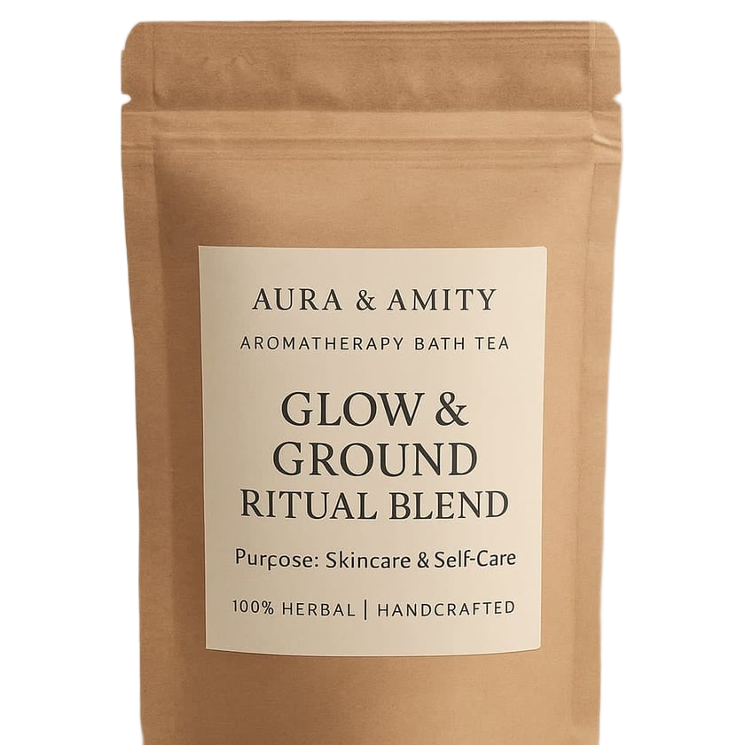 Glow & Ground Ritual – Aromatherapy Bath Tea for Skincare & Self-Care | 100% Herbal, Handcrafted Beauty Soak