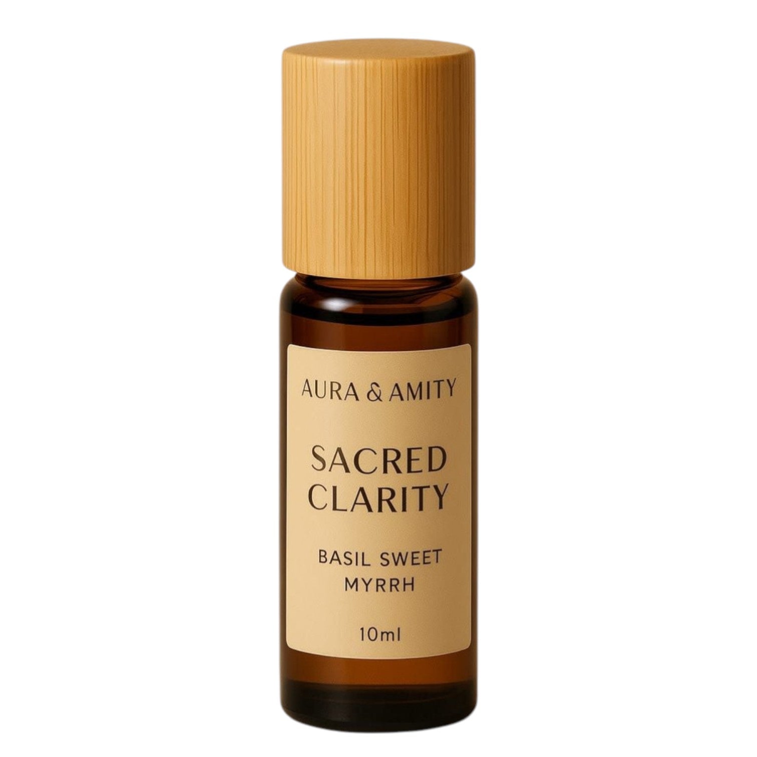 Sacred Clarity Essential Oil Blend – Basil & Myrrh for Mental Clarity, Spiritual Grounding & Inspiration | Handcrafted