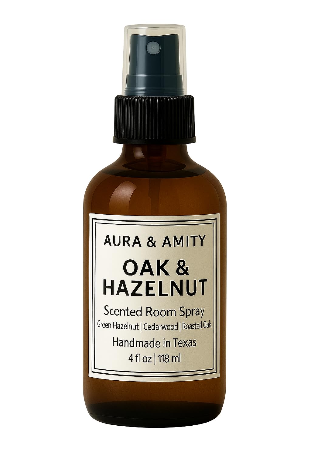 Aura & Amity Oak & Hazelnut Room Spray, 8 Fl Oz, Handmade in Texas