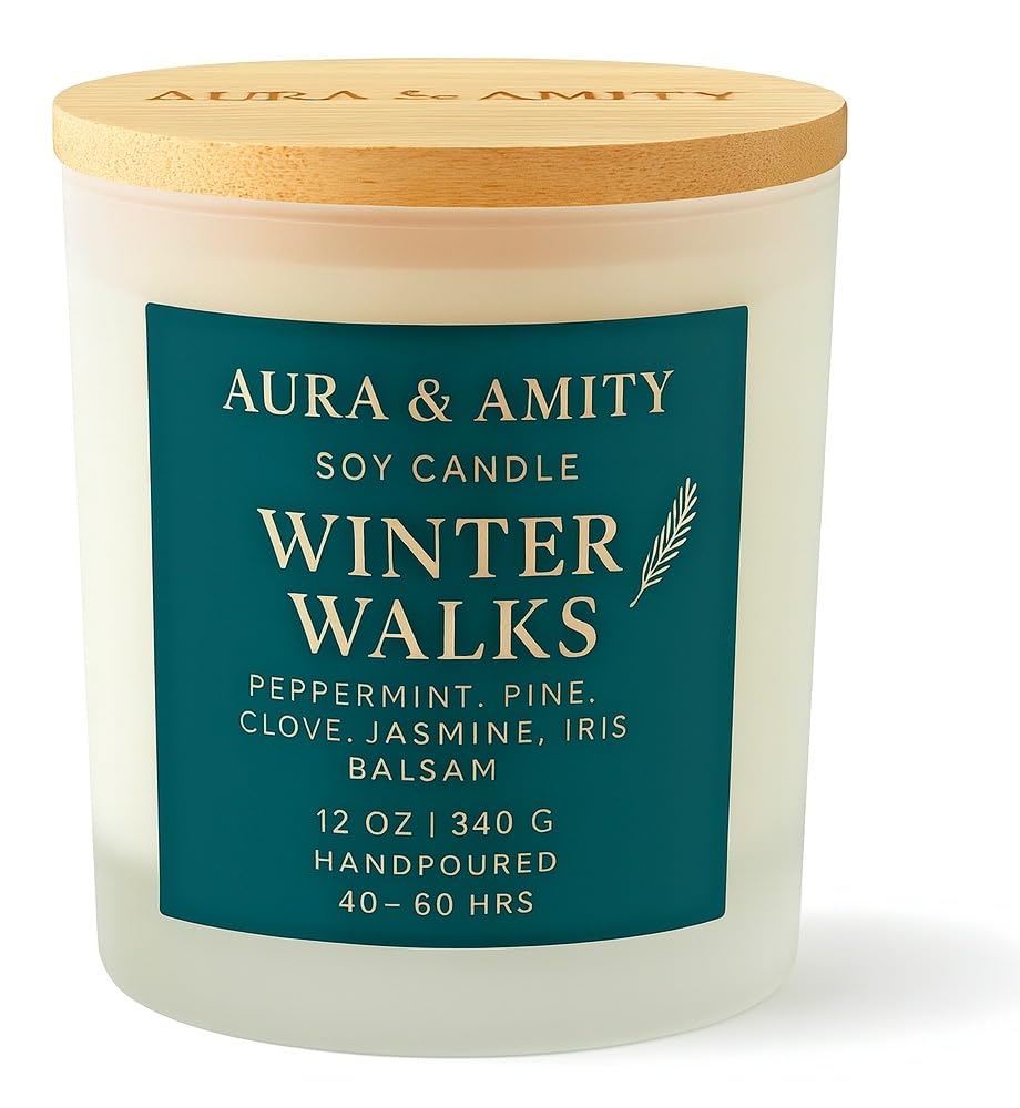 Aura & Amity Holiday Candle Collection – 12 oz Soy Candles