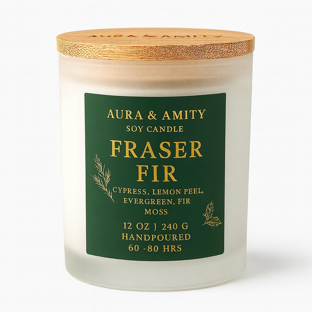 Aura & Amity Holiday Candle Collection – 12 oz Soy Candles