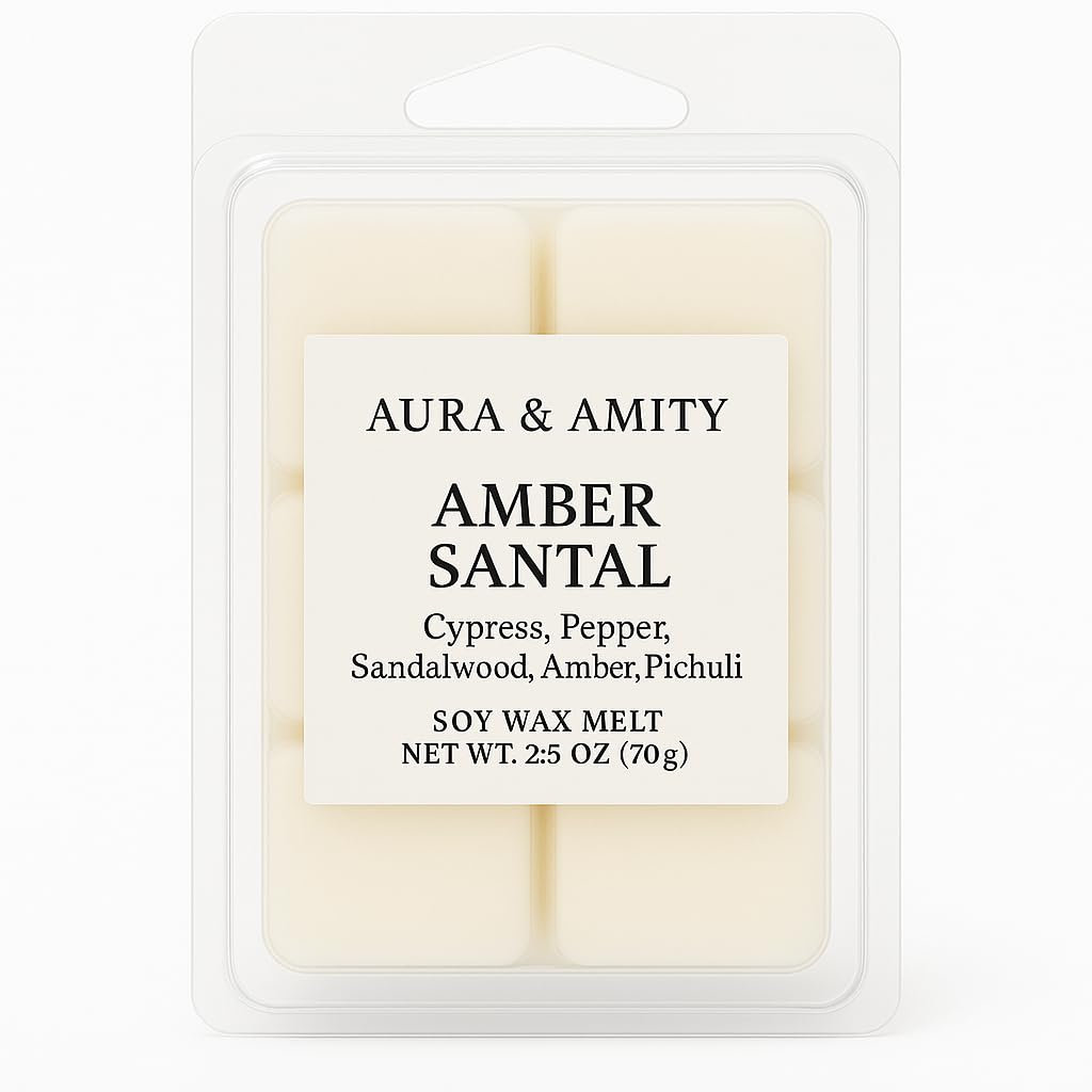 Aura & Amity Scented Soy Wax Melts – Handcrafted Wax Cubes for Warmers – Eco-Friendly, Long-Lasting, Clean Home Fragrance