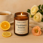 Aura & Amity Casablanca Sunrise Soy Candle | Hand-Poured Decorative Candle for Home Décor | Made in USA
